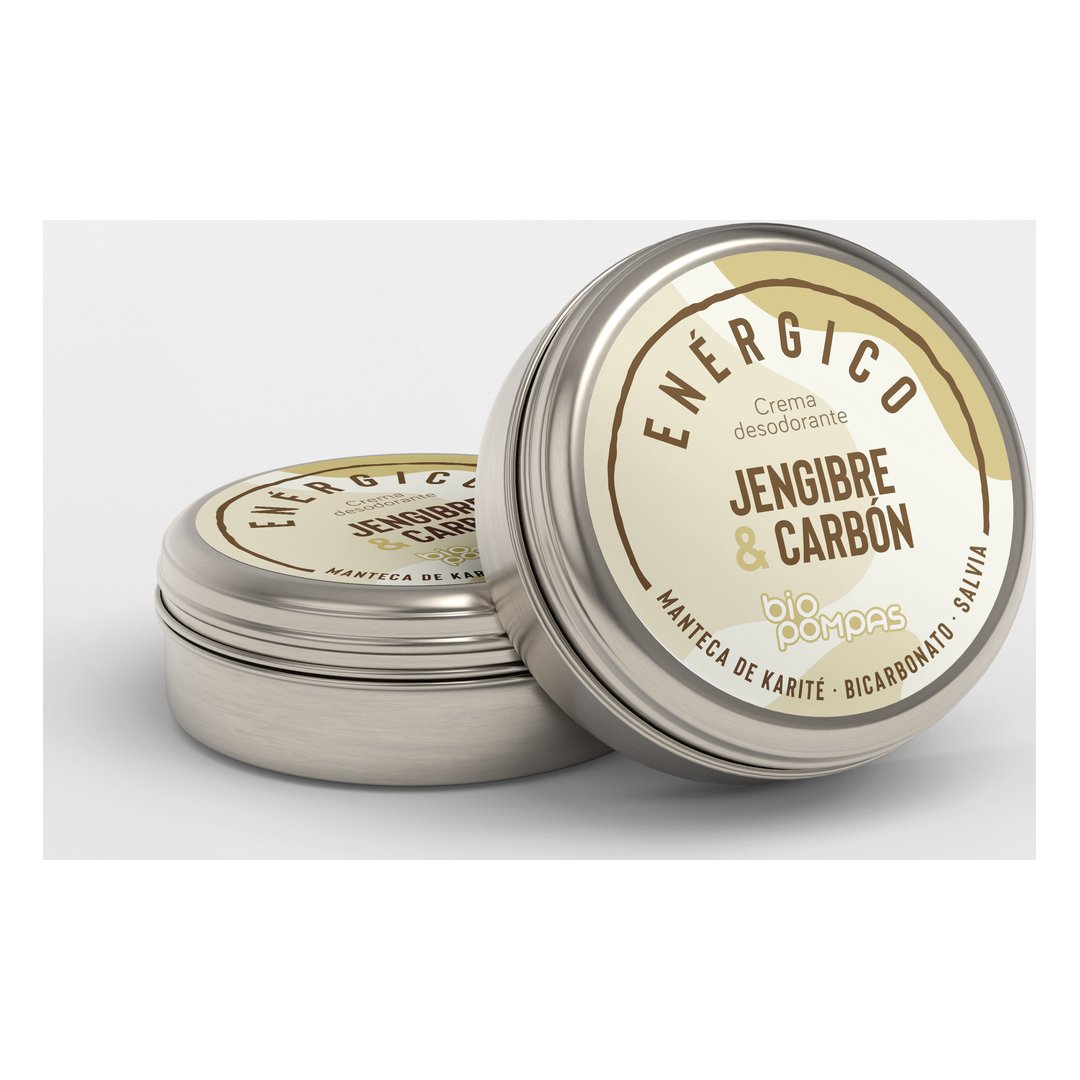 Crema desodorante ENÉRGICO (Jengibre Carbón) 